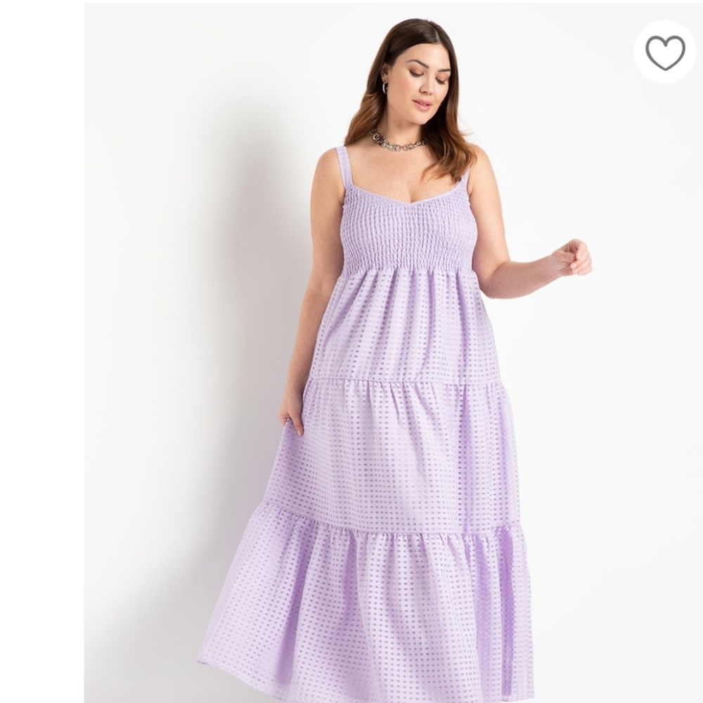 Smocked bodice tier maxi